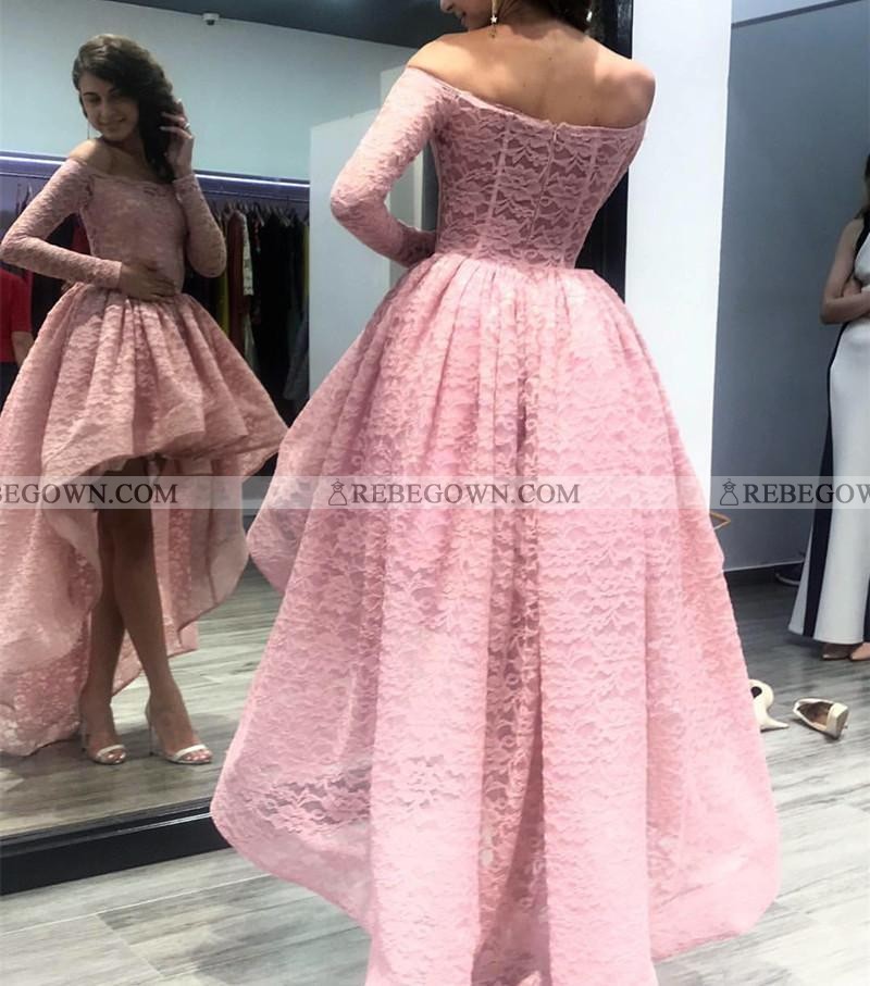 long sleeve off the shoulder ball gown