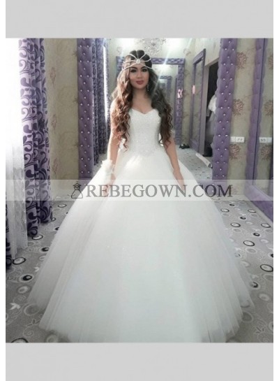 Sweetheart Ball Gown Sequins Tulle 2022 Wedding Dresses