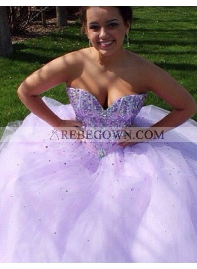 Prom Dresses Sweetheart Beading Ball Gown Tulle