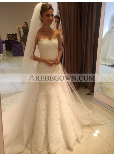 2022 High Quality Lace Sweetheart Long Wedding Dresses