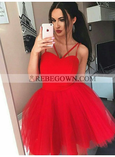 2023 Ball Gown Sweetheart Sleeveless Tulle Cut Short/Mini Homecoming Dresses
