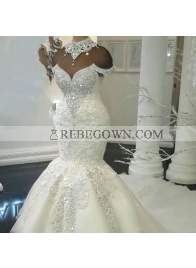 2023 Luxury Wedding Dresses Mermaid Sweetheart Off Shoulder Long Bridal Gowns