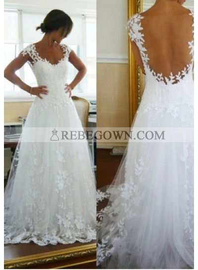2023 Backless Lace Wedding Dresses / Gowns