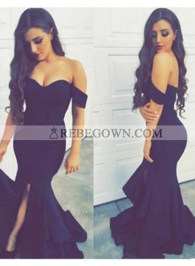 2023 Sexy Mermaid Sweetheart Black Prom Dresses