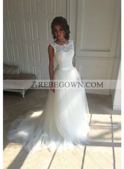A Line Tulle Lace 2023 Wedding Dresses Cheap