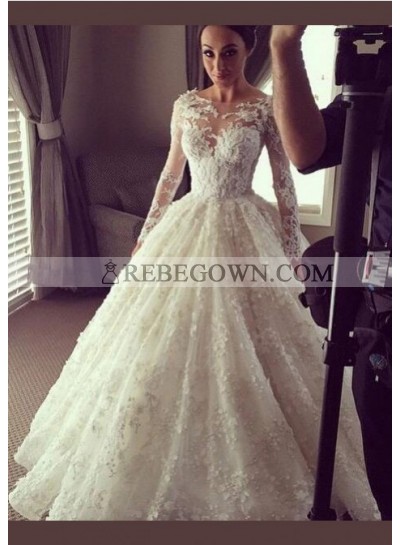 Ball Gown Long Sleeves 2023 Lace wedding Dresses