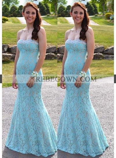 Backless Sweetheart Mermaid Lace Prom Dresses