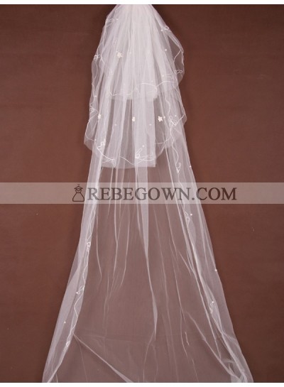 2023 Wedding Veil Nice 3 Layer Cathedral With Applique