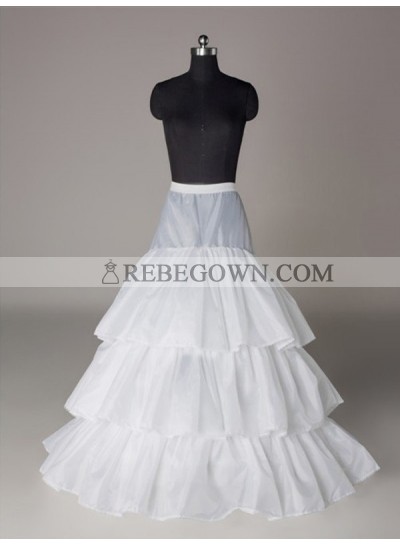 2023 Wedding Petticoats Nylon A-Line 3 Tier Floor Length Slip Style/Wedding