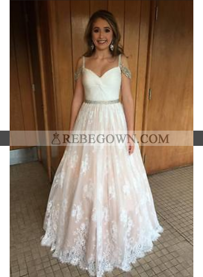 Cheap A-Line Lace Sweetheart 2023 Prom Dresses