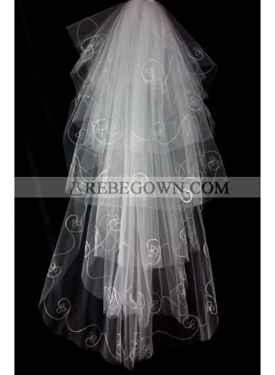 2023 Wedding Veil Quite Beautiful With Embroidery