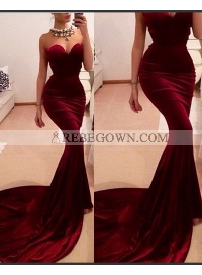 2023 Red Sweetheart Mermaid  Prom Dresses