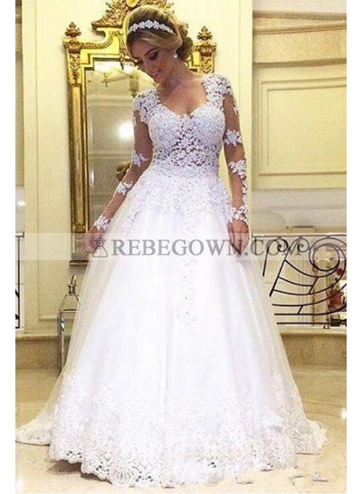 Best Selling A Line Sweetheart Long Sleeves 2023 Wedding Dresses