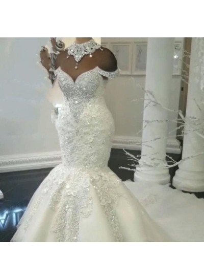 2024 Luxury Wedding Dresses Mermaid Sweetheart Off Shoulder Long Bridal Gowns