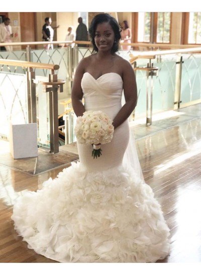 2024 Amazing Wedding Dresses Mermaid Sweetheart Layered Ruffles South African