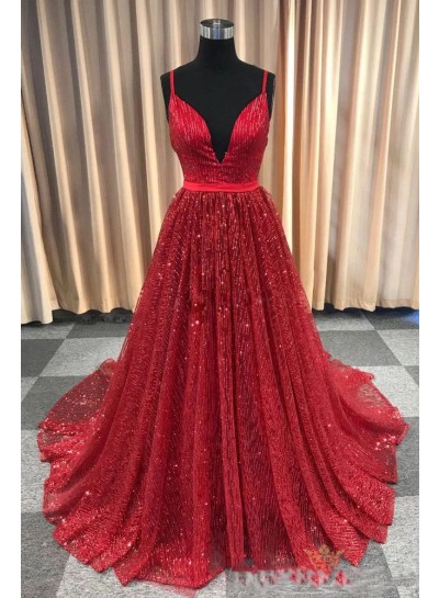 2024 New Arrival Prom Dresses A Line Red V Neck Lace