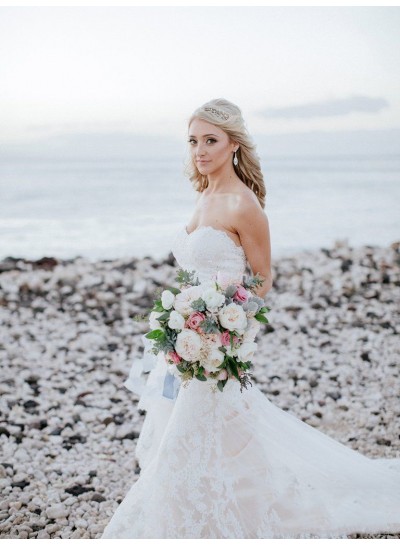 Sweetheart Lace Beach Sexy Mermaid Wedding Dresses 2020