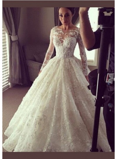 Ball Gown Long Sleeves 2022 Lace wedding Dresses