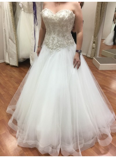 2022 Sweetheart Beaded A-line Wedding Dresses