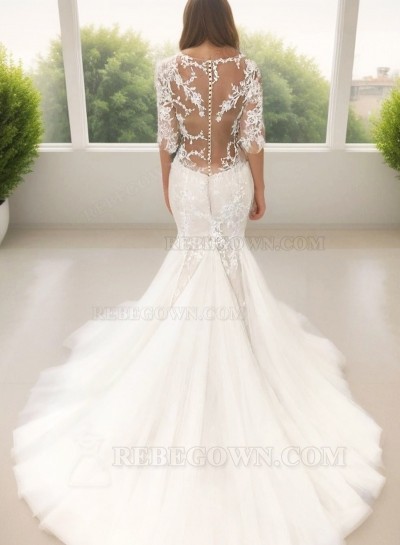 2025 Mermaid Long Sleeves Sweetheart Wedding Dresses