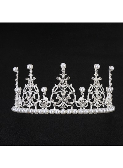 Lovely Girl's Shiny Princess Crown First Holy Communion Crown Girl's Headwear Birthday Crown