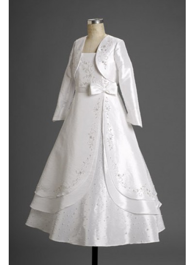 Exclusive Unique White Floor Length Applique Actual First Holy Communion Dresses 2023