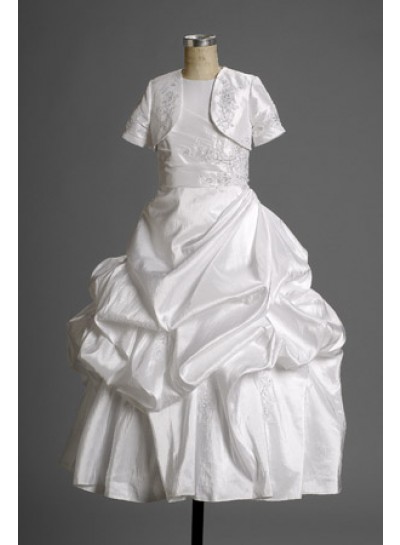 2024 First-rate Fashion Lovely Princess Taffeta Ruffled Actual First Holy Communion Dresses