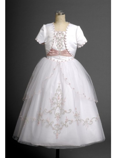 2024 Princess Lovely Applique Ball Gown Design Hot Sale Long Communion Dress