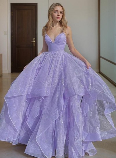 2024 Prom Dresses A Line Criss Cross Sweetheart Organza Lilac Long