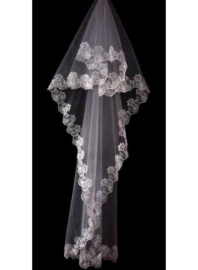 2024 Wedding Veil Gorgeous With Embroidery