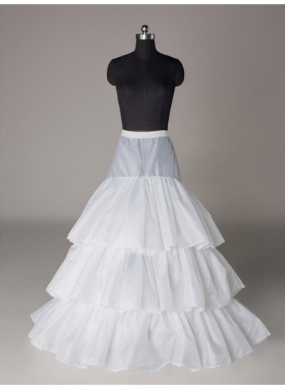 2022 Wedding Petticoats Nylon A-Line 3 Tier Floor Length Slip Style/Wedding