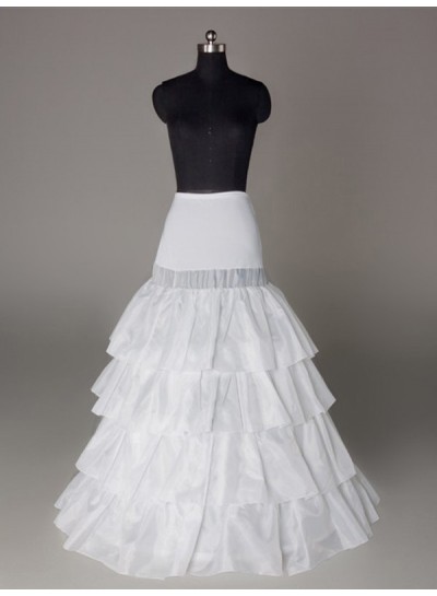 2024 Wedding Petticoats Nylon A-Line 4 Tier Floor Length Slip Style/Wedding