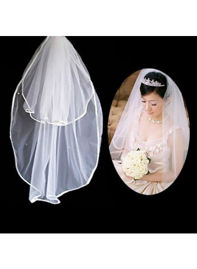 2024 Wedding Veil Simple 2 Layers