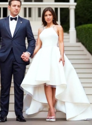 Plain short wedding dresses shop