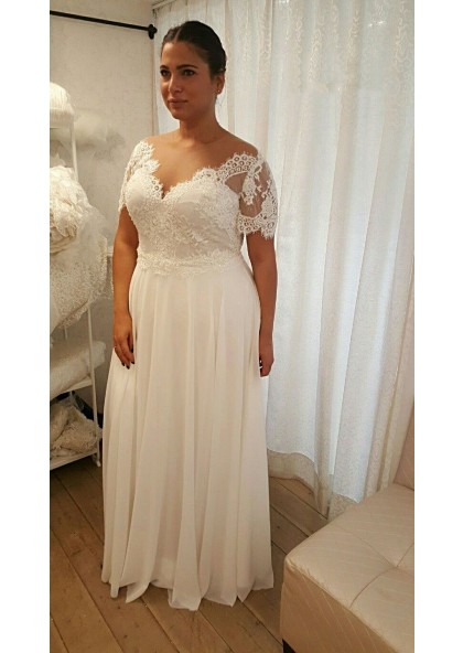 plus size off white wedding dresses